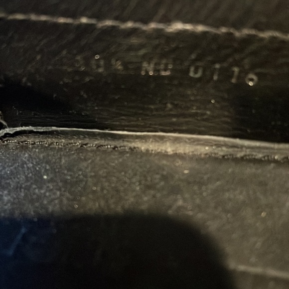 LOUIS VUITTON MENS EMBOSSED LOGO SLIP ON LOAFERS GENUINE LEATHER BLACK 10.5 Wide - Picture 6 of 10